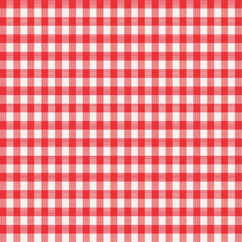MAGIC COVER - Magic Cover Red/White Checkered Vinyl Disposable Tablecloth 54 in. L X 54 in. W [TBL-MC569-36]