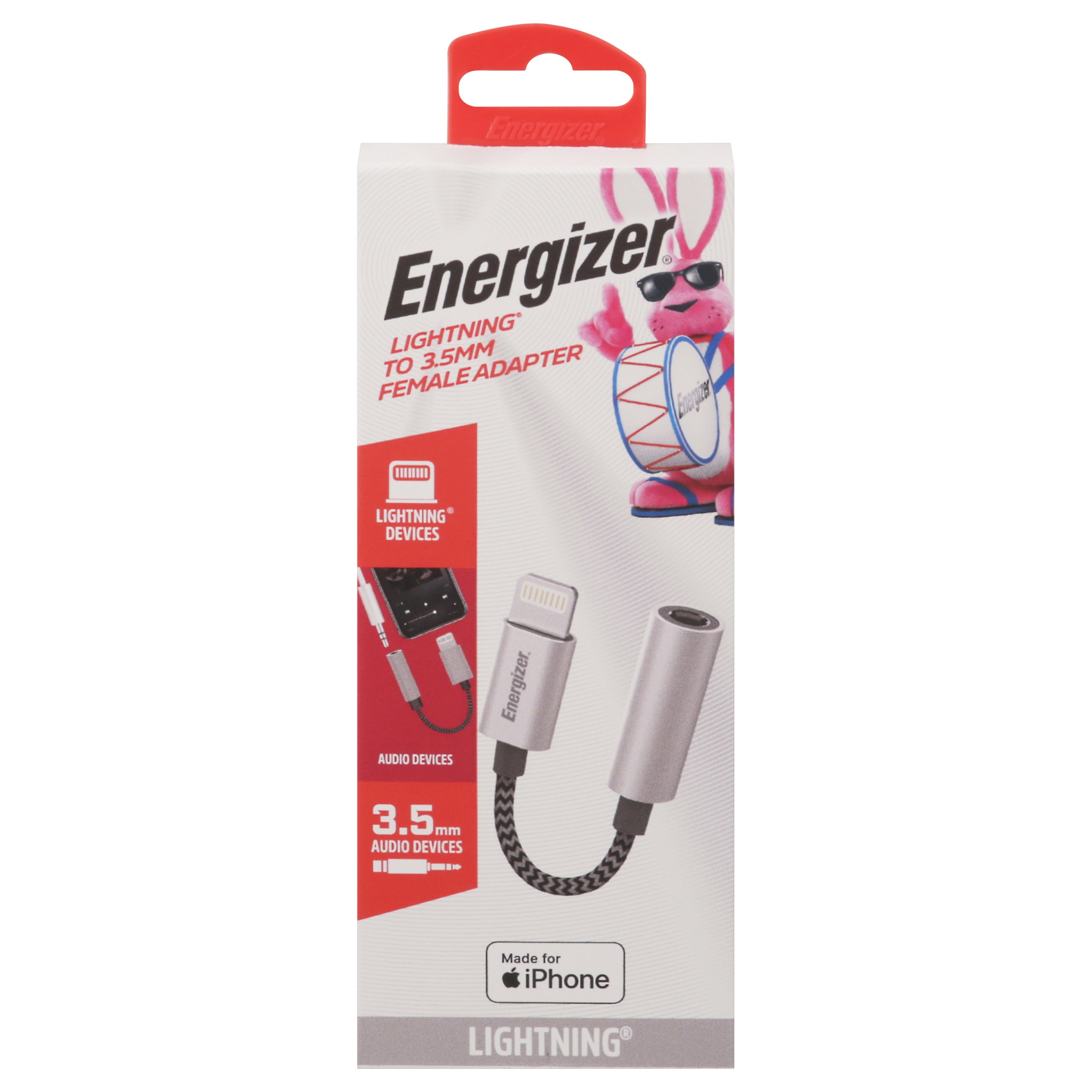 Energizer Lightning to 3.5mm Female Adapter 1 ea - Case of 1