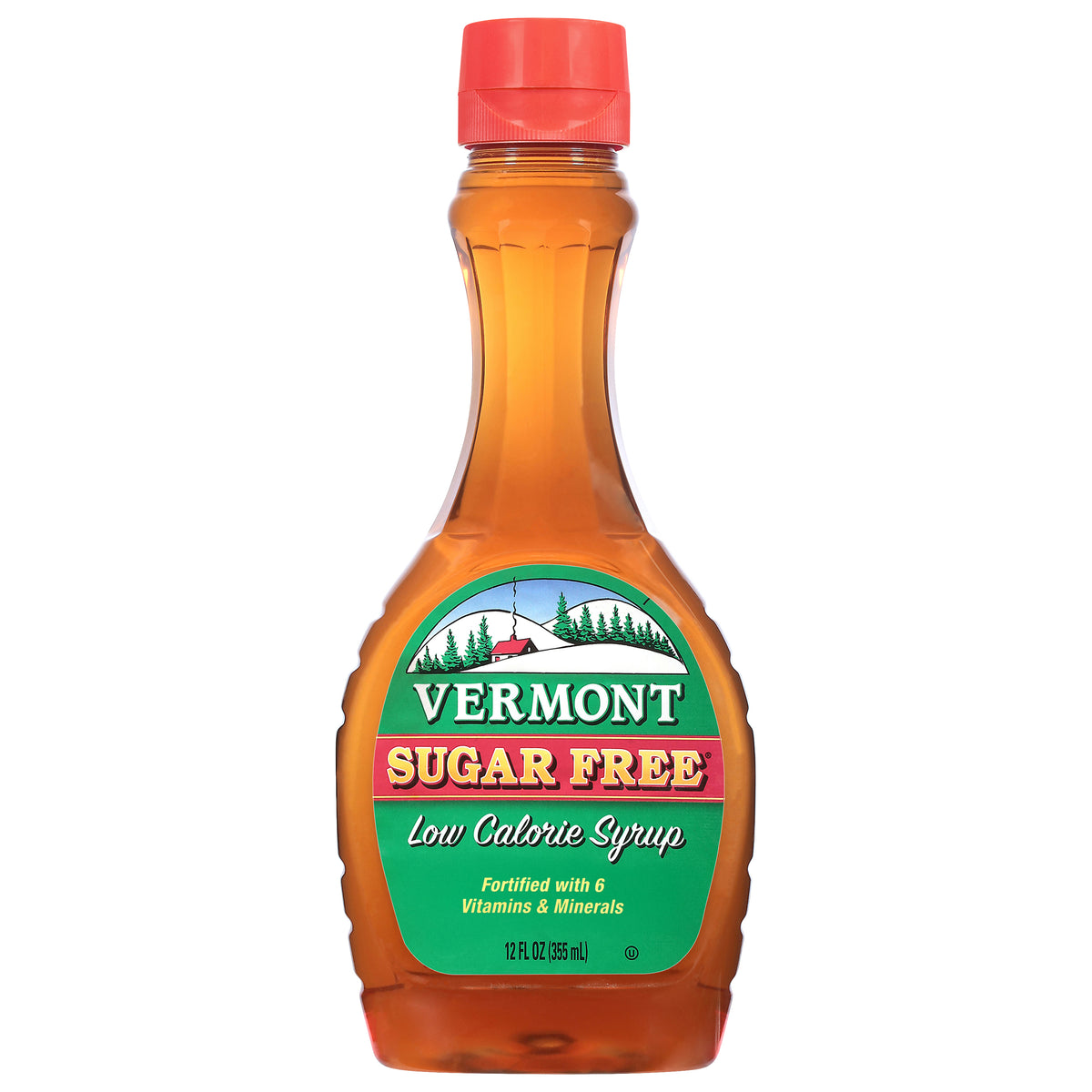 Vermont Sugar Free Low Calorie Syrup, Fortified with Vitamins, 12 fl oz - Case of 12