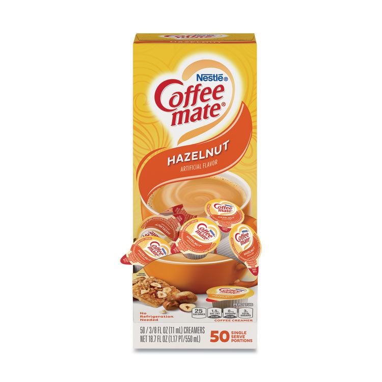 Coffee mate - Liquid Coffee Creamer, Hazelnut, 0.38 oz Mini Cups, 50/Box