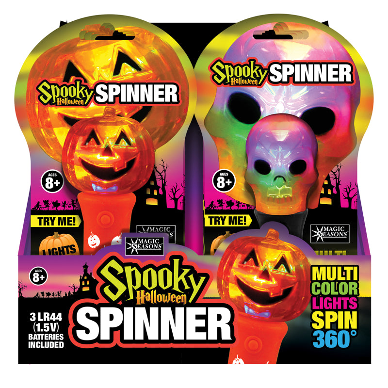 MAGIC SEASONS - Magic Seasons 7.5 in. Prelit Spooky Spinner Lights - Case of 12