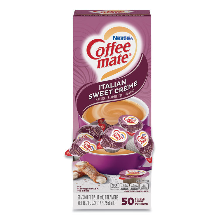 Coffee mate - Liquid Coffee Creamer, Italian Sweet Creme, 0.38 oz Mini Cups, 50/Box