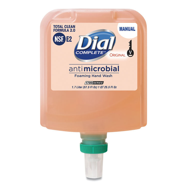 Dial Professional - Antibacterial Foaming Hand Wash Refill for Dial 1700 V Dispenser, Original, 1.7 L, 3/Carton