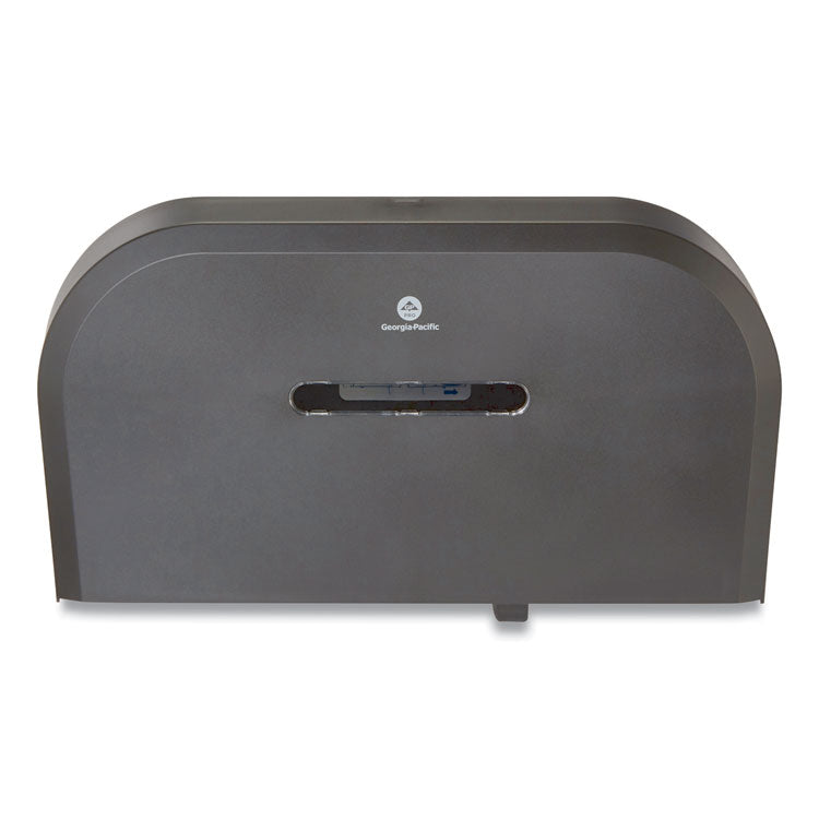 Georgia Pacific Professional - Jumbo Jr. Bathroom Tissue Dispenser, Double Roll, 22.1 x 4.8 x 12.1, Black