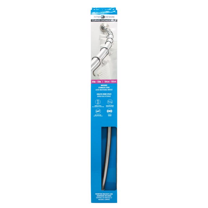 INTERDESIGN - InterDesign Curved Shower Rod 72 in. L Brushed Silver - Case of 4