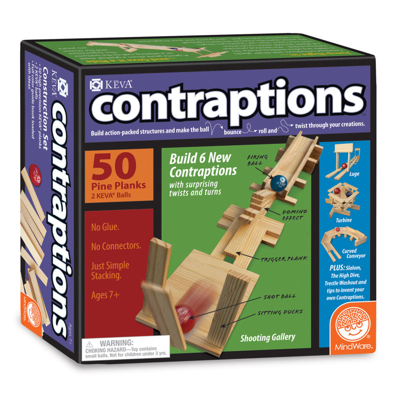 MINDWARE - KEVA® Contraptions Plank Building Set, 50 Pieces