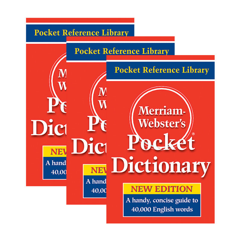 MERRIAM-WEBSTER - Pocket Dictionary, Pack of 3
