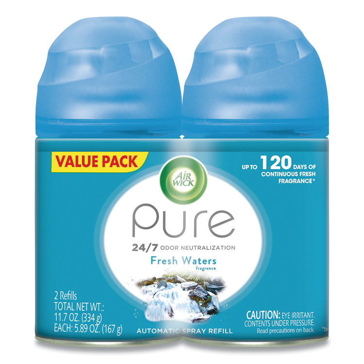 Air Wick - Freshmatic Ultra Automatic Spray Refill, Fresh Waters, 5.89 oz Aerosol Spray, 2/Pack