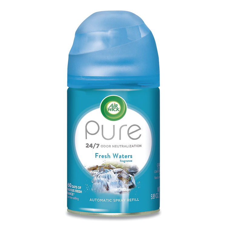 Air Wick - Freshmatic Ultra Automatic Spray Refill, Fresh Waters, 5.89 oz Aerosol Spray, 6/Carton