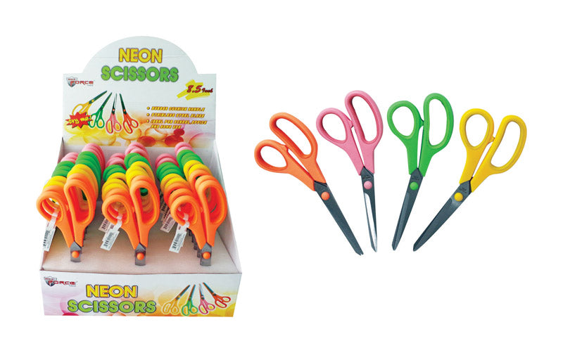 DIAMOND VISIONS - Diamond Visions Neon Colored Cushion Grip Scissors Stainless Steel 1 pk - Case of 30