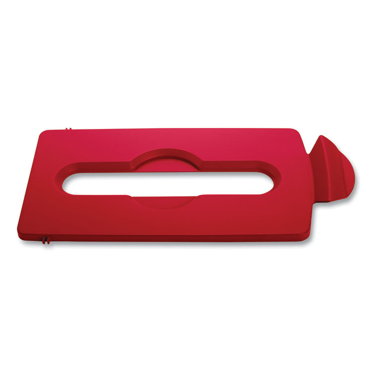 Rubbermaid Commercial - Slim Jim Paper Recycling Top, 16.5 x 8 x 0.5, Red