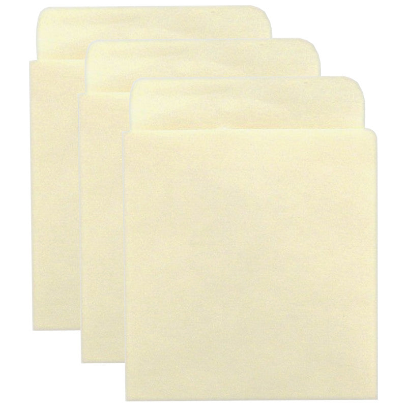 HYGLOSS - Bright Sticky Back Library Pockets, Manila, 40 Per Pack, 3 Packs