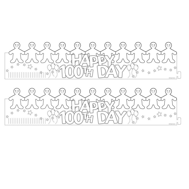 Happy 100th Day Paper Crowns, 24 Per Pack, 2 Packs