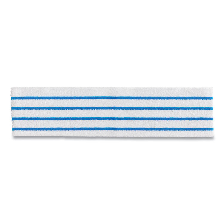Rubbermaid Commercial HYGEN - Disposable Microfiber Pad, 4.75 x 19, White/Blue Stripes, 50/Pack, 3 Packs/Carton