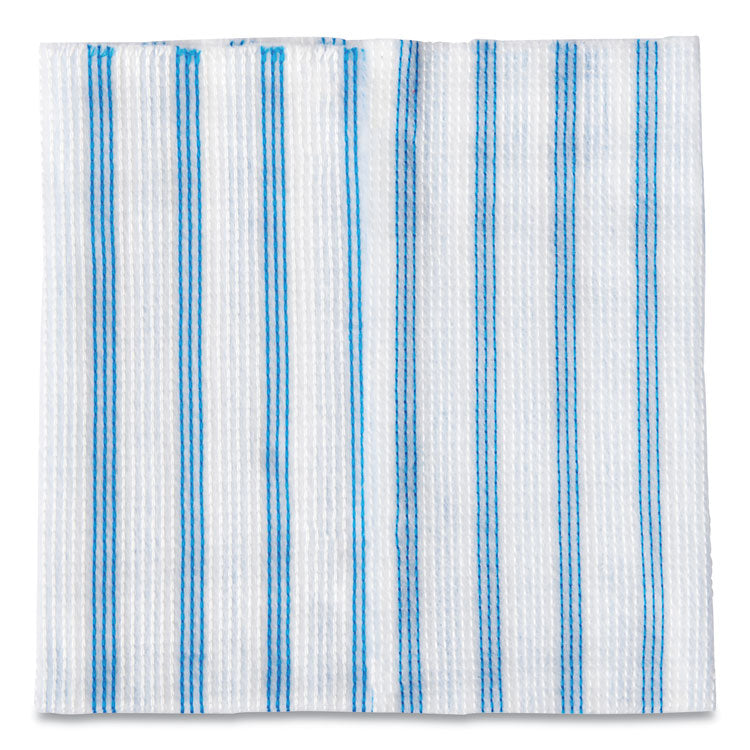 Rubbermaid Commercial HYGEN - Disposable Microfiber Cleaning Cloths, 12 x 12, Blue/White Stripes, 600/Pack