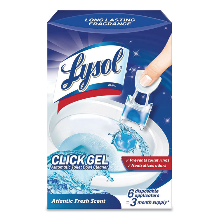 LYSOL Brand - Click Gel Automatic Toilet Bowl Cleaner, Ocean Fresh, 6/Box, 4 Boxes/Carton