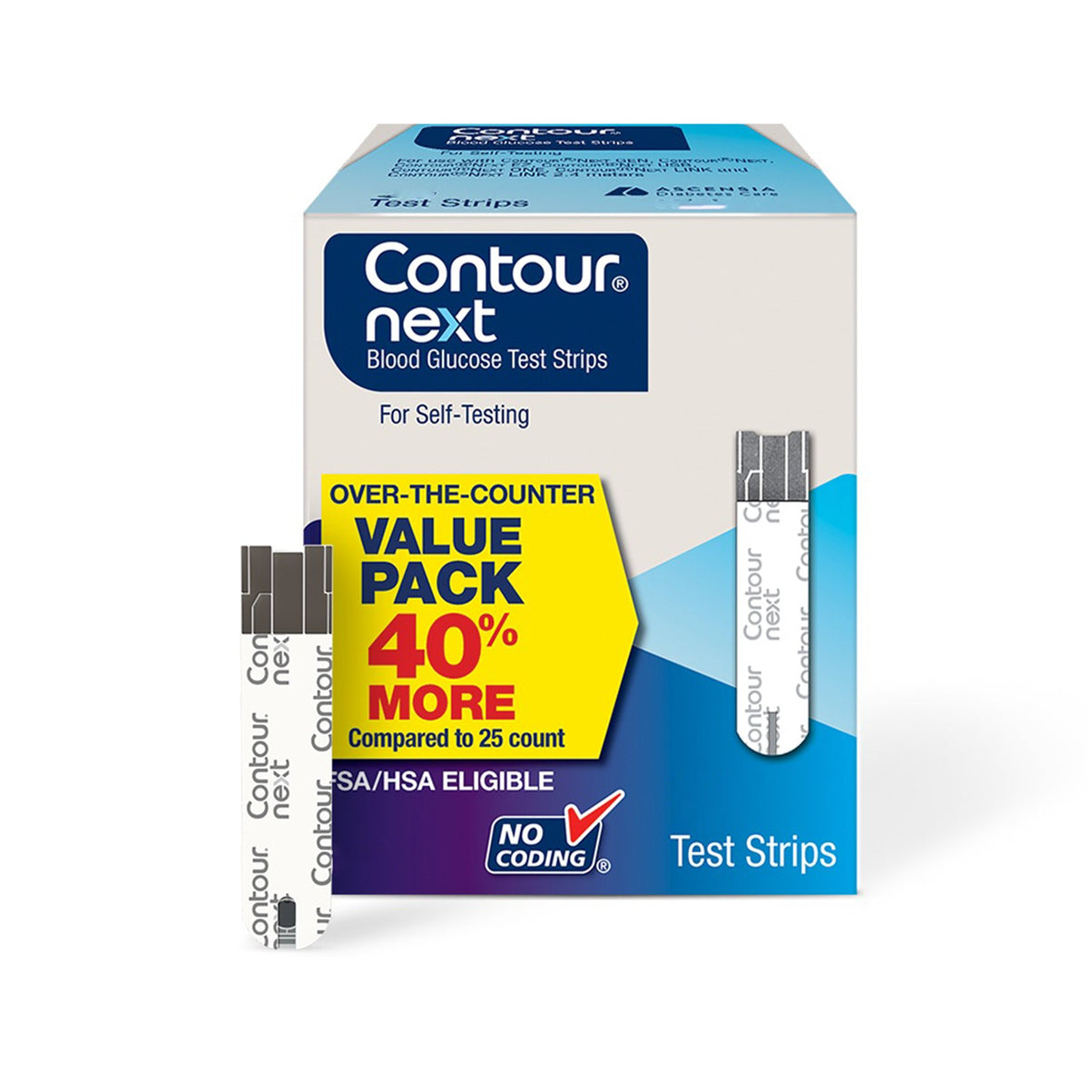 Ascensia Diabetes Care - Blood Glucose Test Strips Ascensia® Contour® 50 Strips per Pack [50/BX]