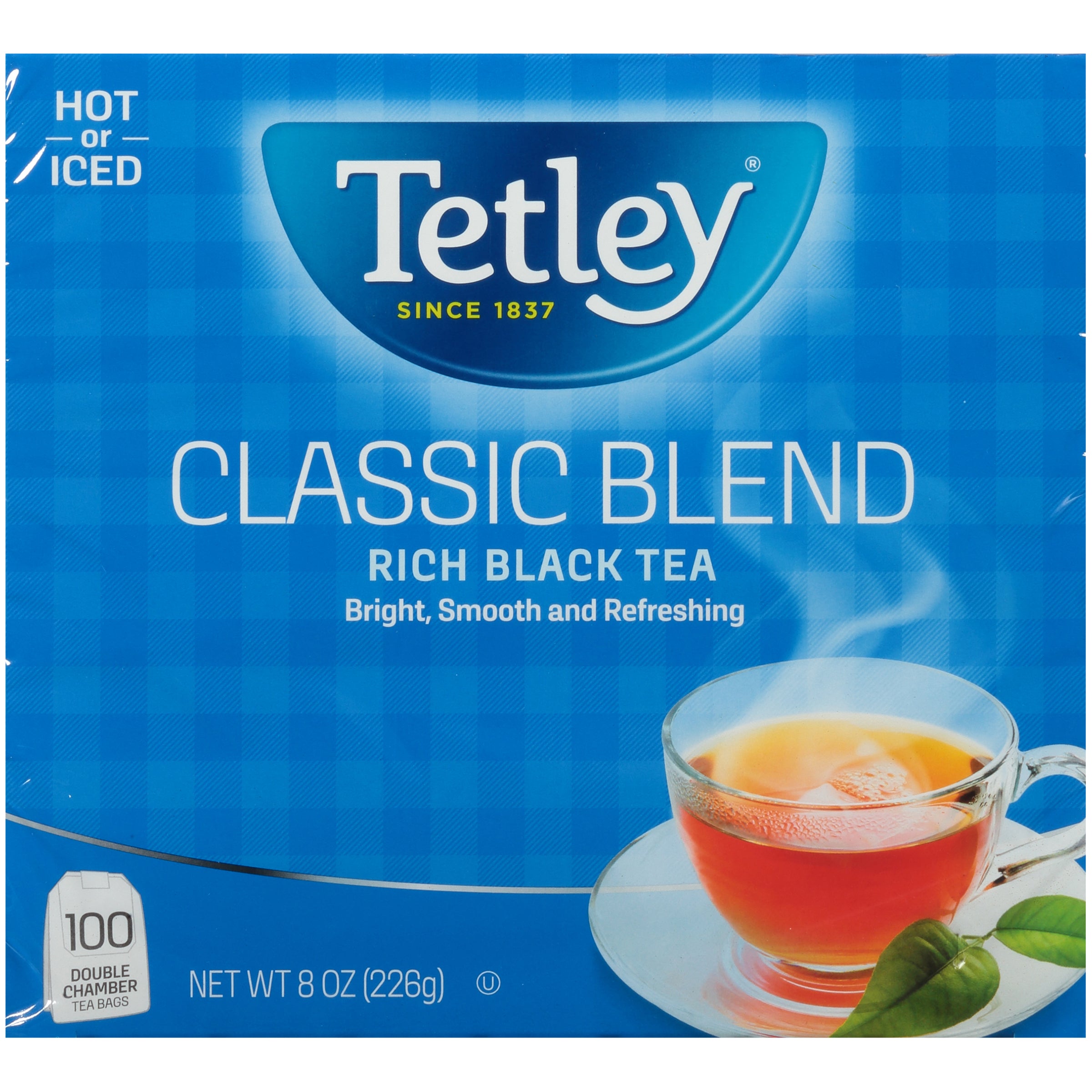 Tetley® Classic Blend Rich Black Tea Bags 100 Ct Box - Case of 12