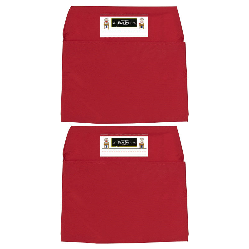 SEAT SACK - Seat Sack, Large, 17 inch, Chair Pocket, Red, Pack of 2