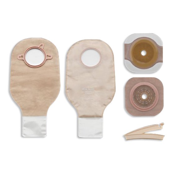 Hollister - Ileostomy / Colostomy Pouch New Image™ Two-Piece System 12 Inch Length Flat, Trim to Fit Up to 1-3/4 Inch Stoma Drainable [5/BX]