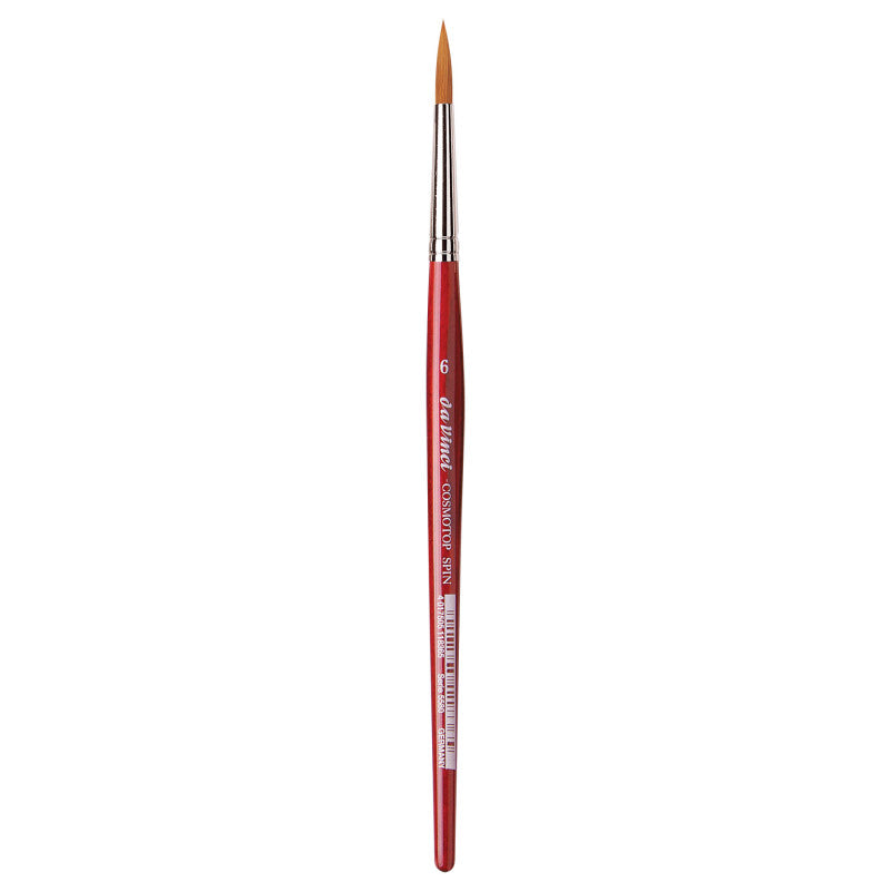 COSMOTOP-SPIN Silkpainting Brush, Synthetic, Watercolor, Round, Size 6