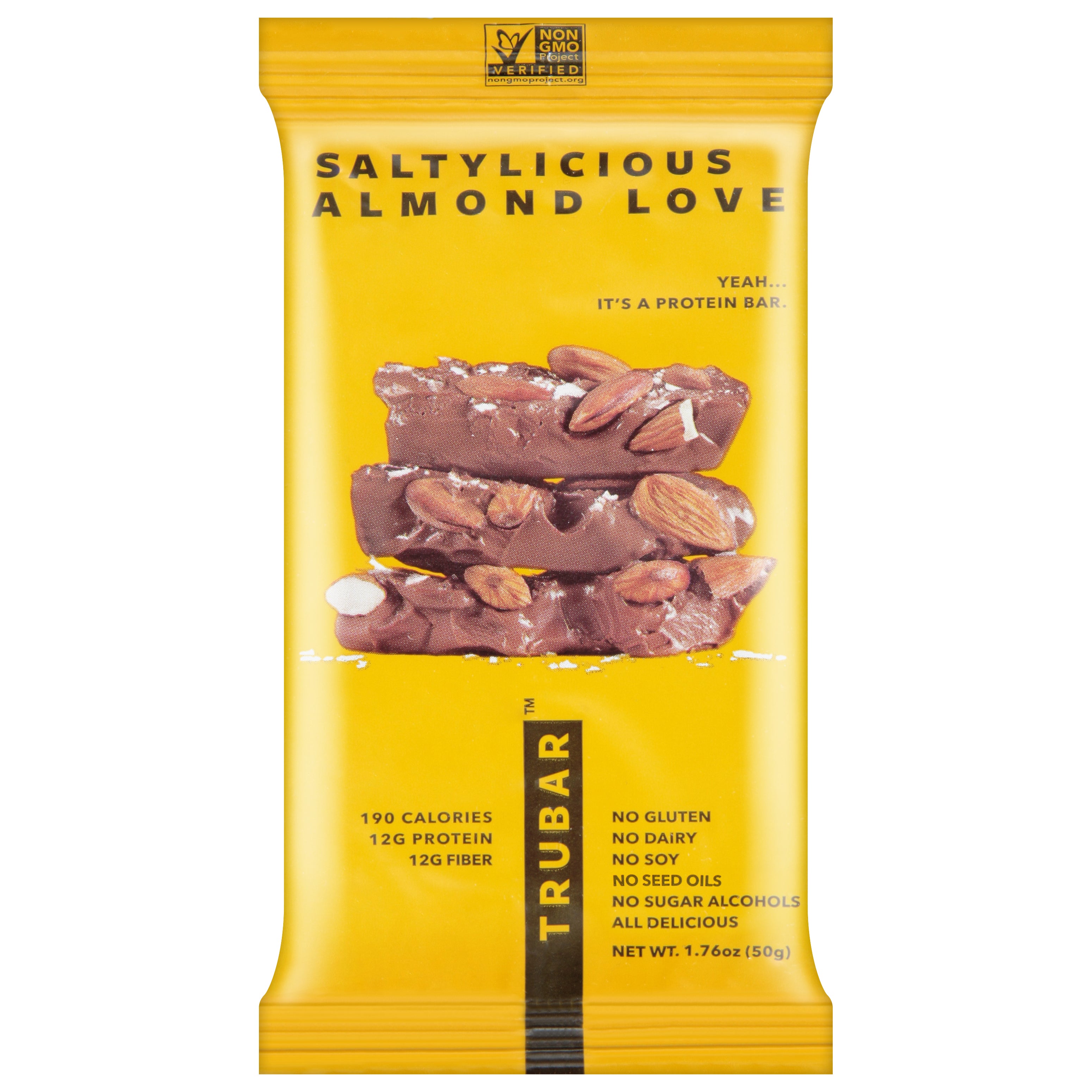Trubar Saltylicious Almond Love Protein Bar 1.76 oz - Case of 12