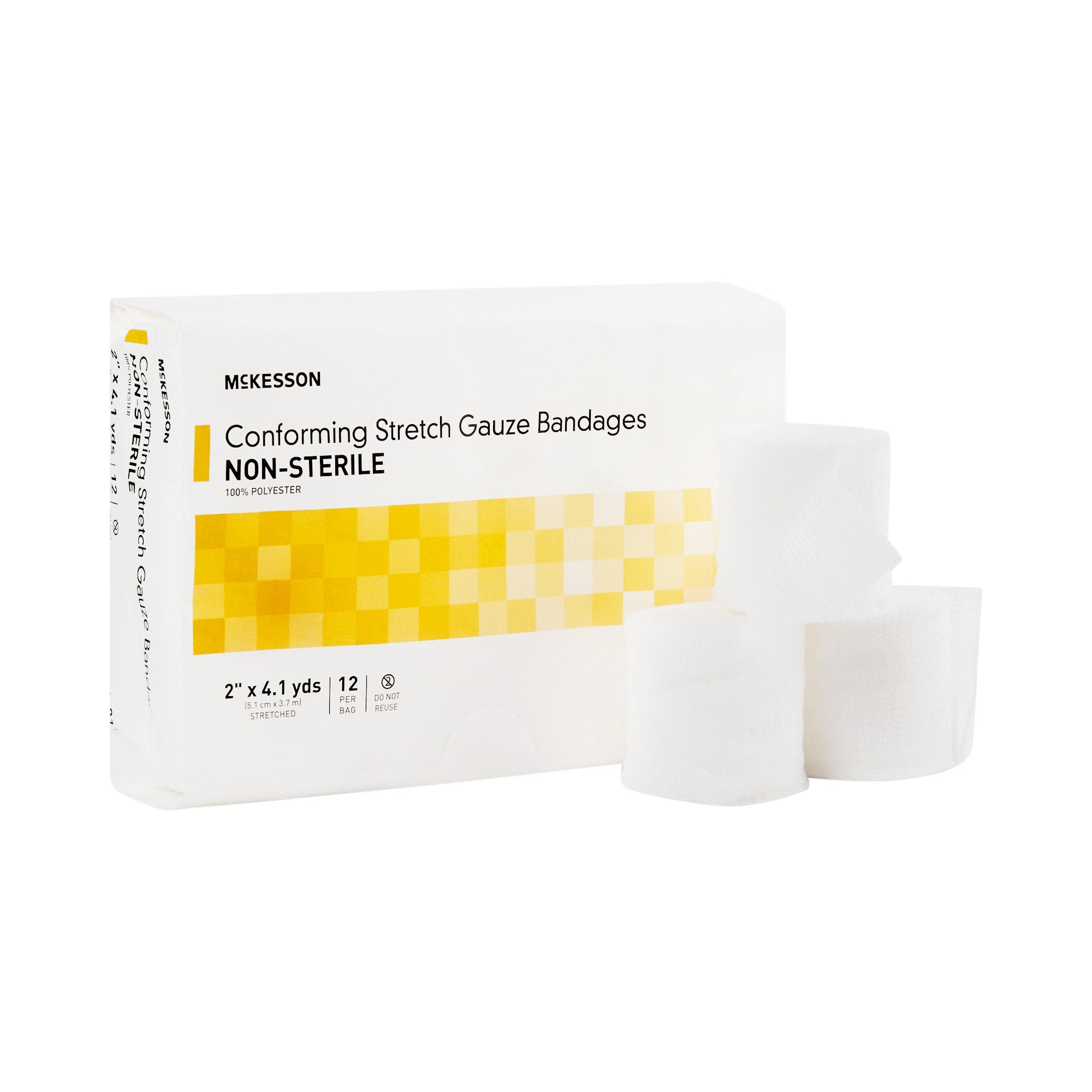 McKesson Brand - Conforming Bandage McKesson 2 Inch X 4-1/10 Yard NonSterile 12 per Pack [12/BG]