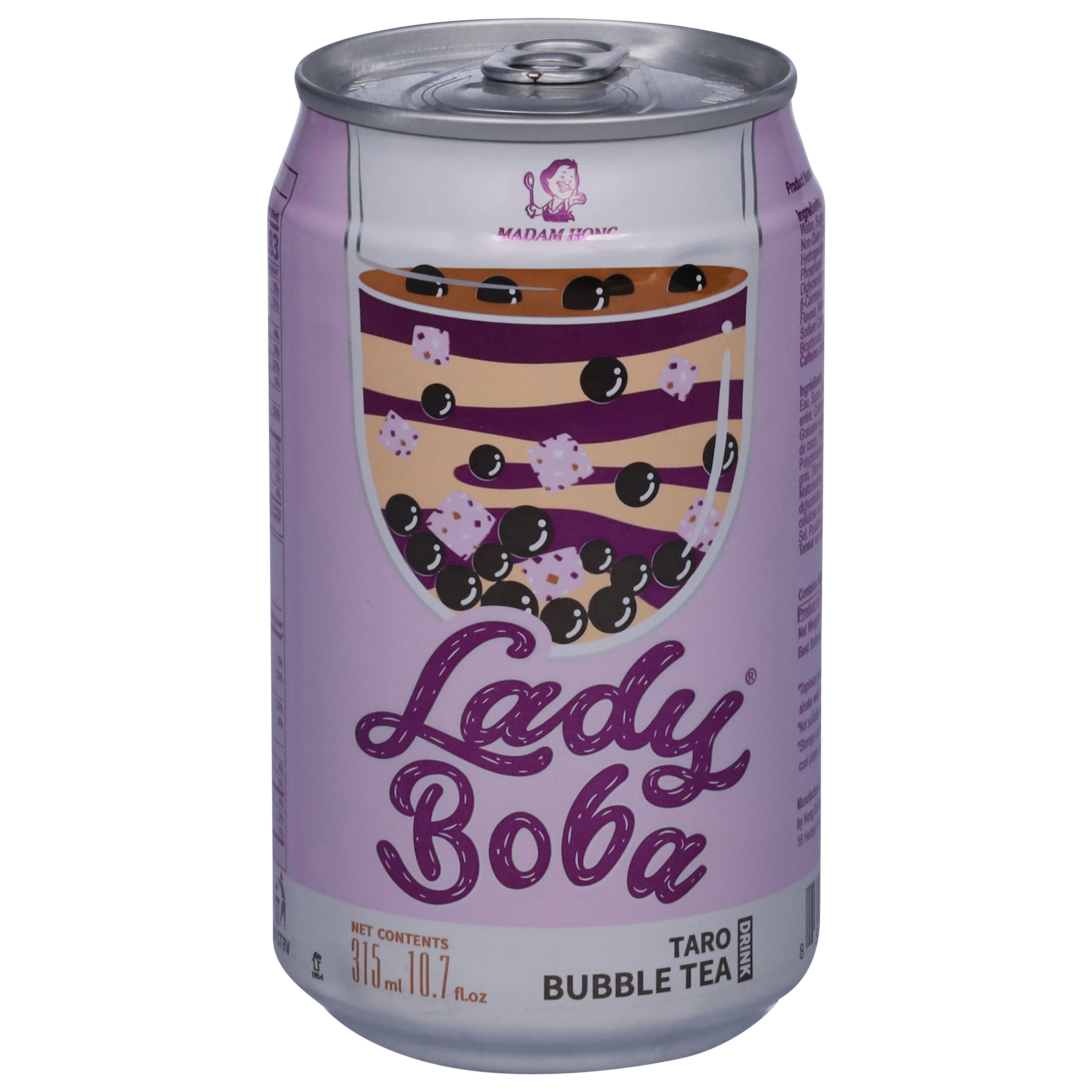 Lady Boba Taro Bubble Tea Drink 10.7 fl oz - Case of 24