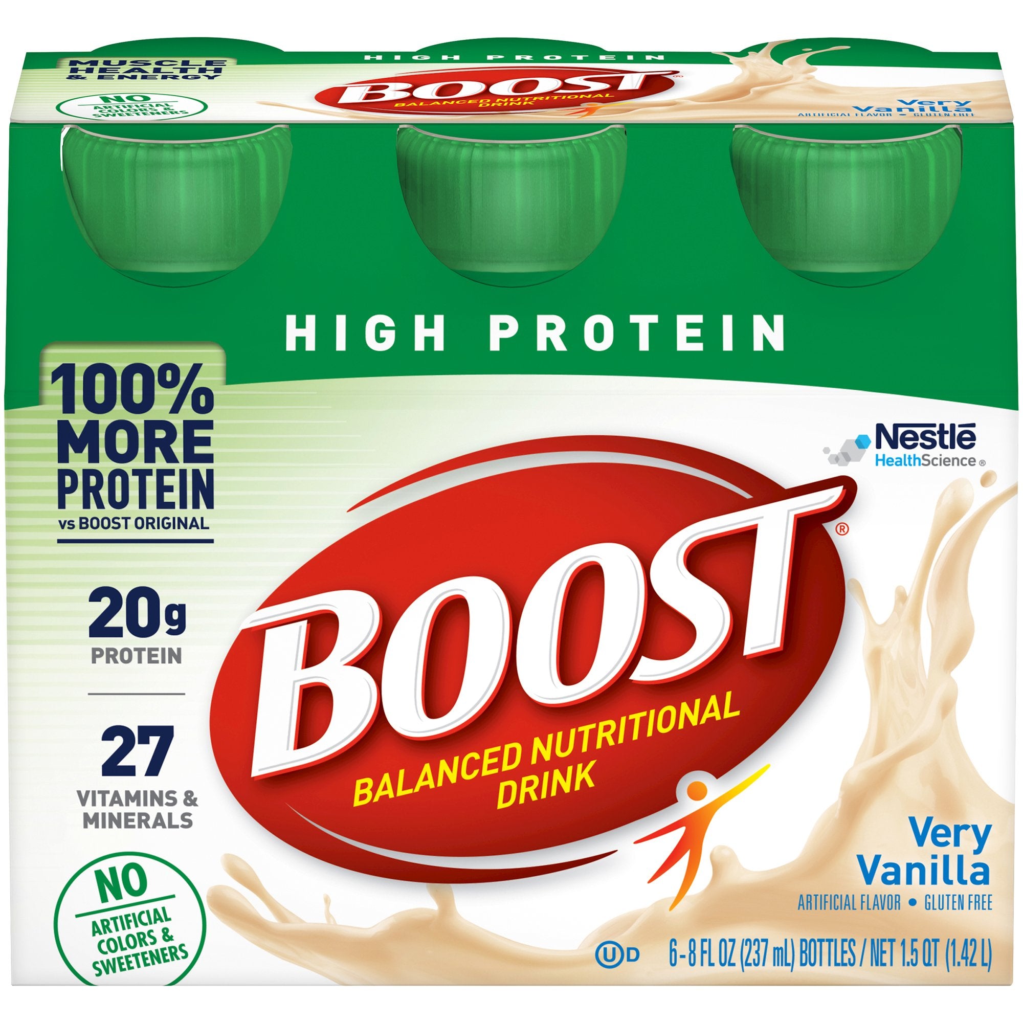 Nestle Healthcare Nutrition - Oral Supplement Boost® High Protein Very Vanilla Flavor Liquid 8 oz. Bottle [1/EA]