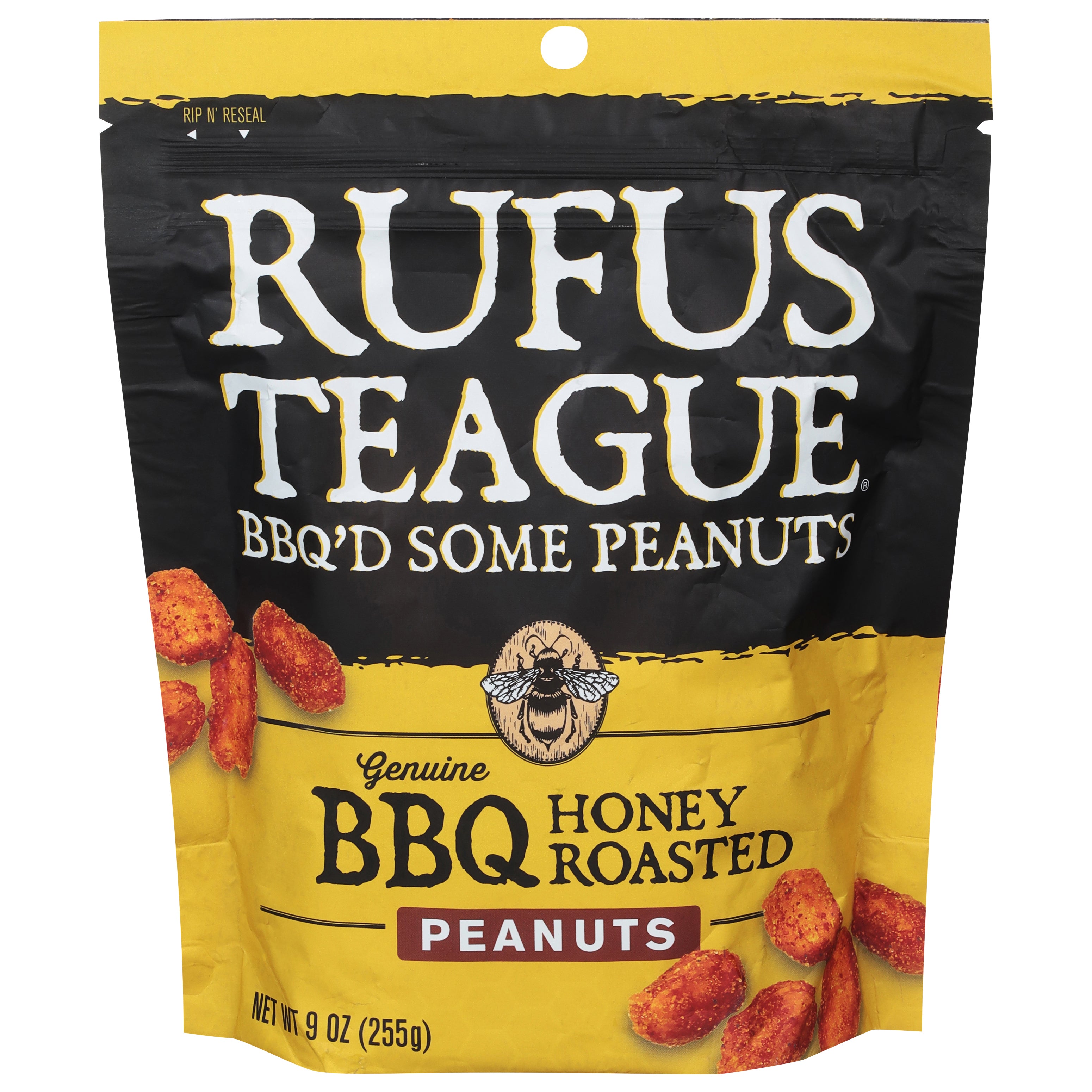 Rufus Teague BBQ Honey Roasted Peanuts 9 oz - Case of 12