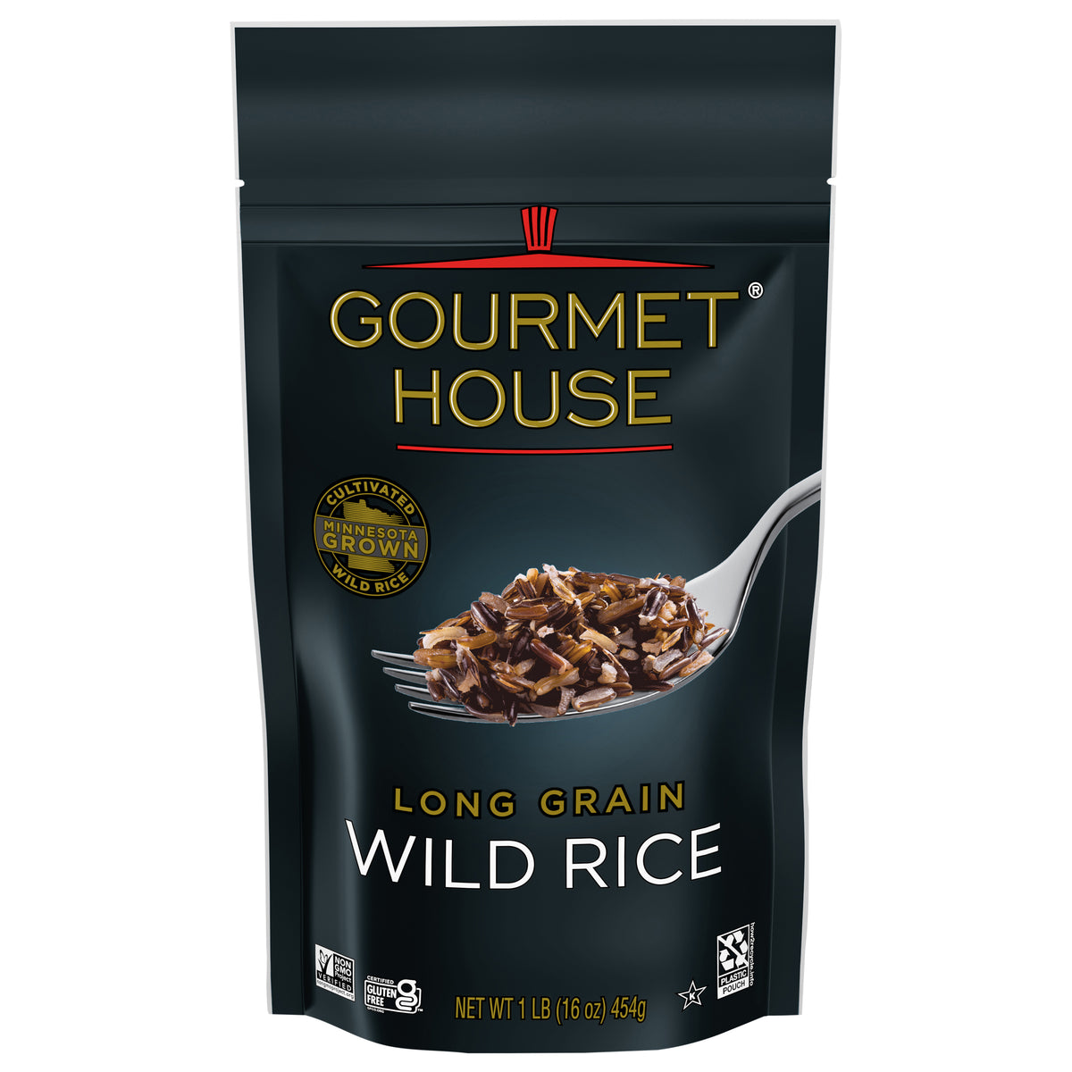 Gourmet House Long Grain Wild Rice 16 oz - Case of 8