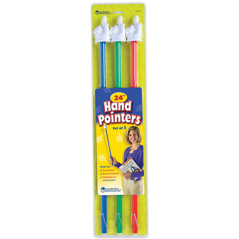 LEARNING RESOURCES - Hand Pointers, 24", Pack of 3