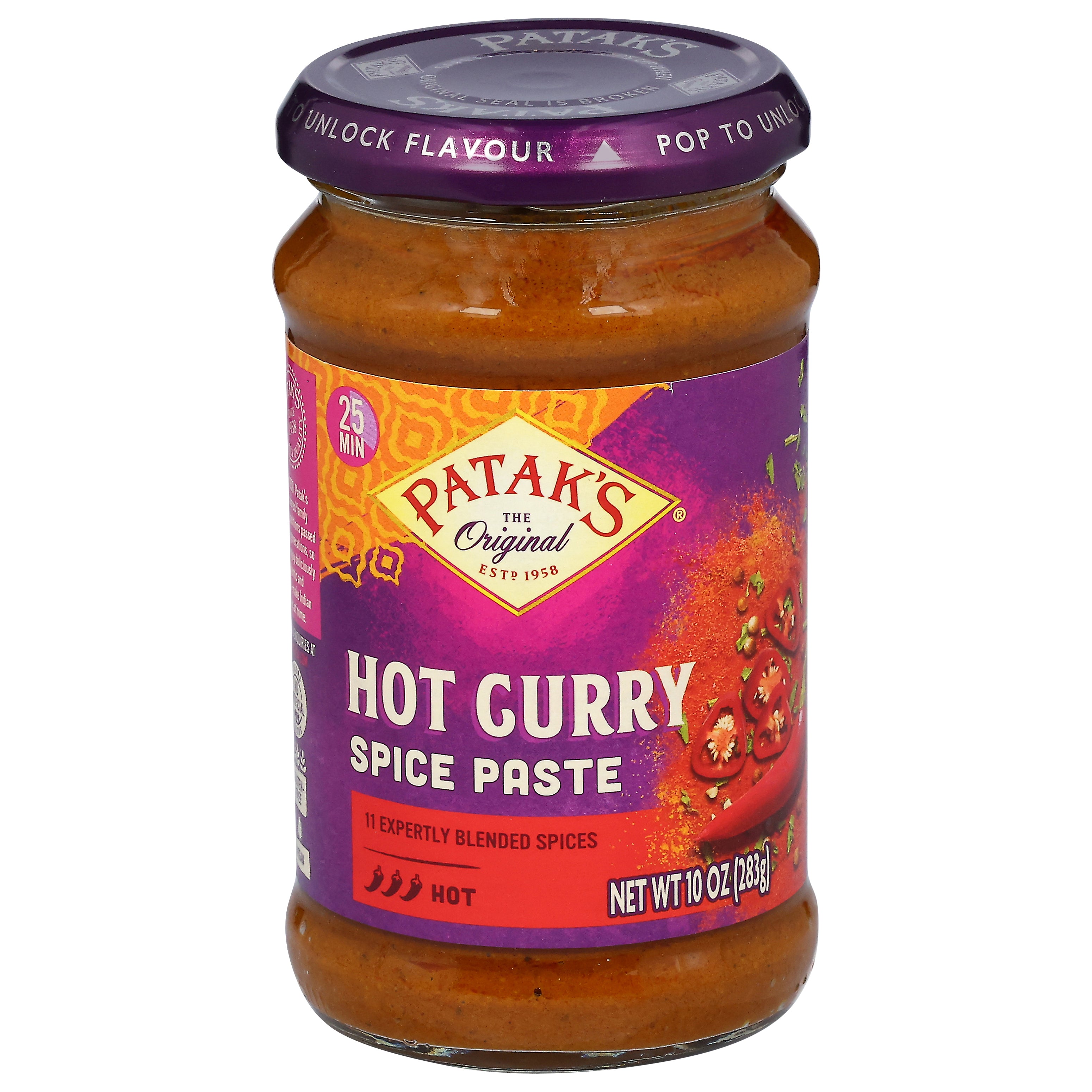 Patak's Hot Curry Spice Paste 10 oz - Case of 6