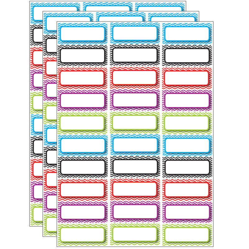 ASHLEY PRODUCTIONS - Die-Cut Magnetic Foam Color Chevron Labels/Nameplates, 30 Per Pack, 3 Packs