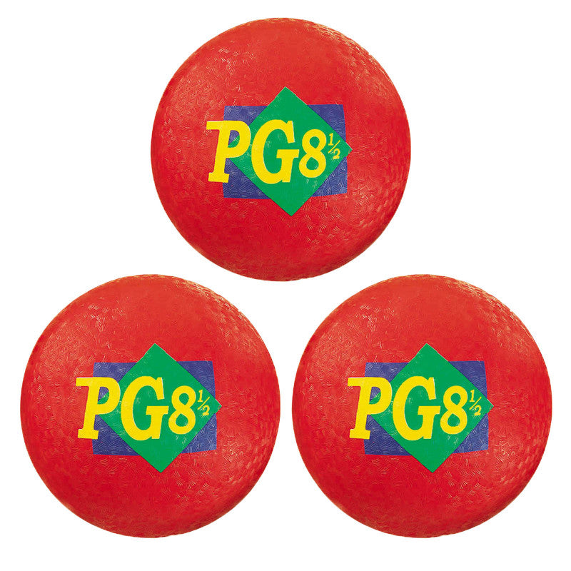 MARTIN SPORTS - Playground Ball, 8.5-Inch, Red, Pack of 3