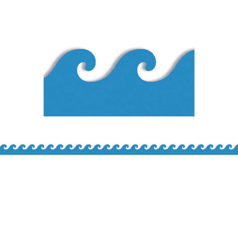 Blue Waves Mighty Brights™ Border, 12 Strips/36 Feet