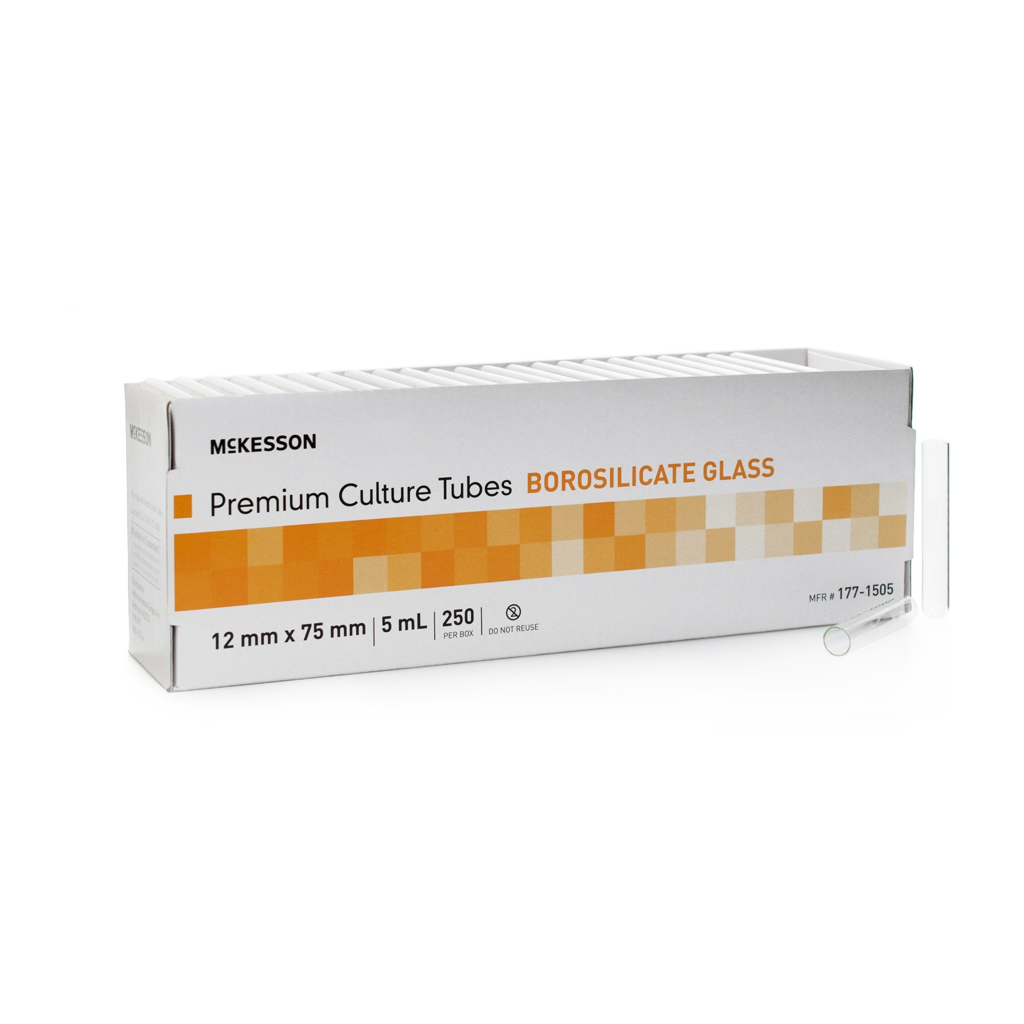 McKesson Brand - McKesson Test Tube Plain 5 mL Without Closure Glass Tube [250/BX]