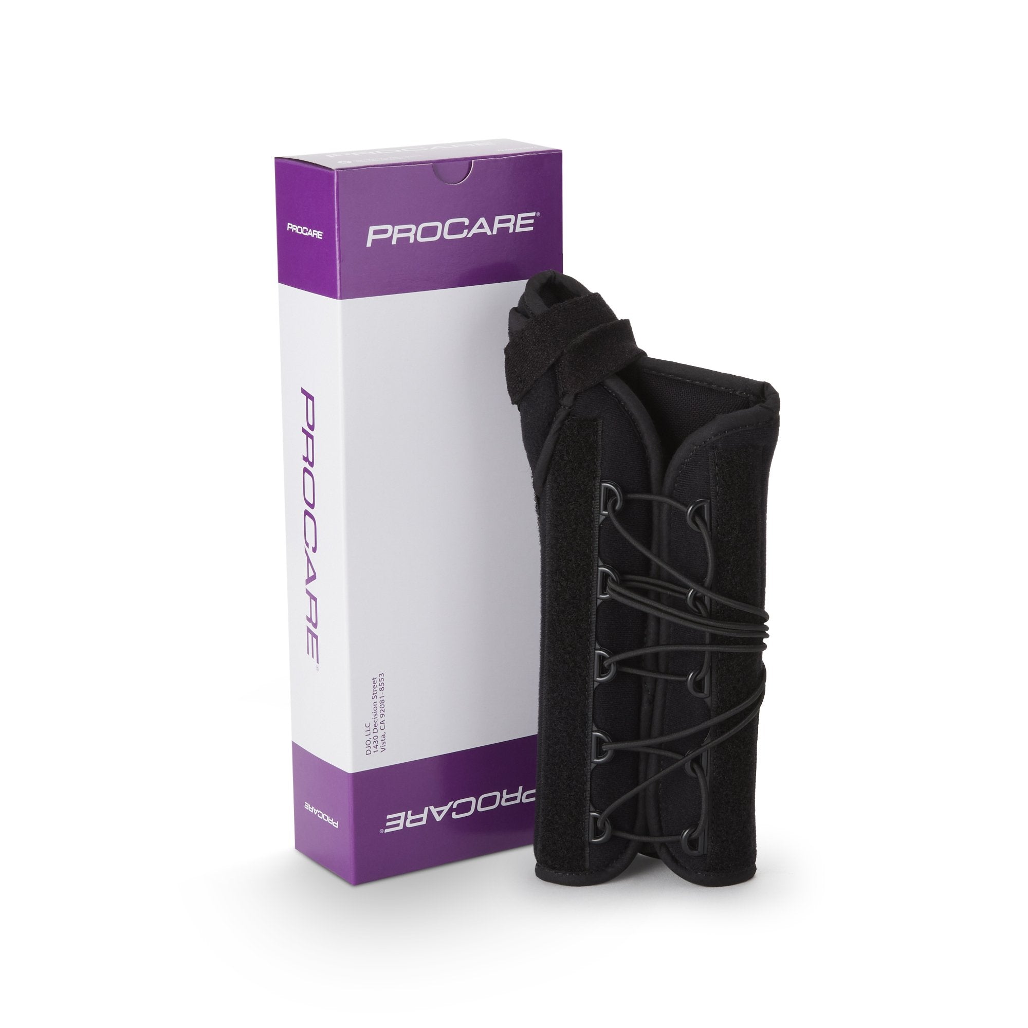 DJO - Wrist Brace with Thumb Spica ProCare® Quick-Fit® W.T.O. Aluminum / Foam / Nylon Right Hand Black One Size Fits Most [1/EA]