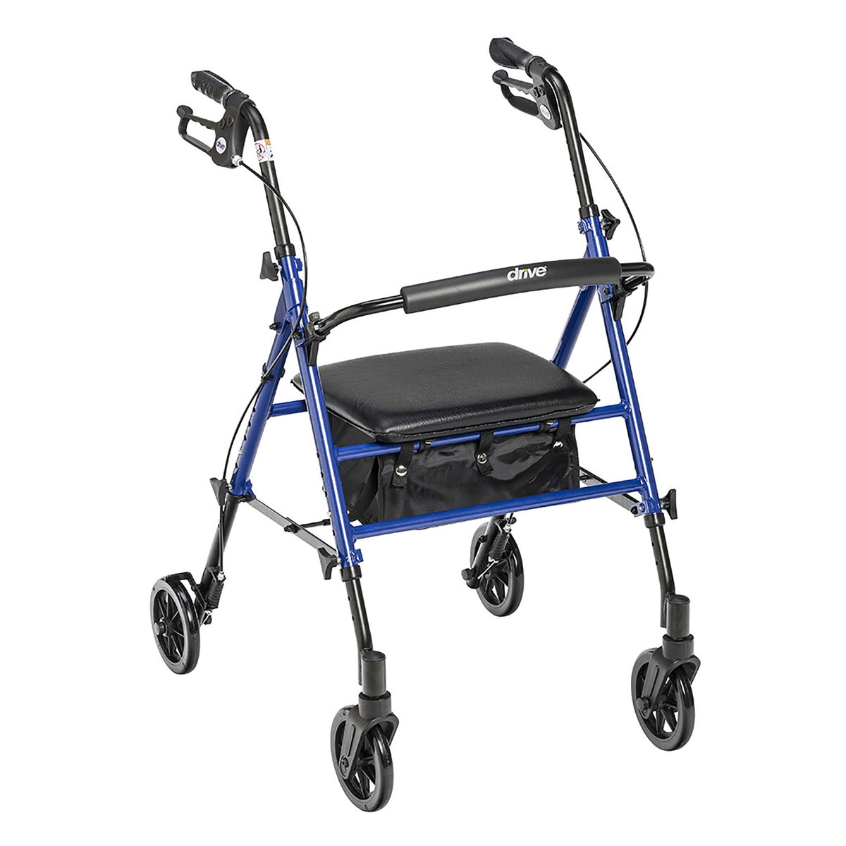 Drive Medical - 4 Wheel Rollator drive™ Blue Adjustable Height / Folding Aluminum Frame [1/EA] (852331_EA)