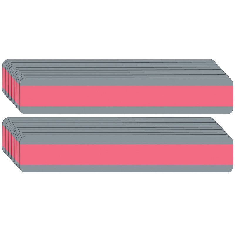 ASHLEY PRODUCTIONS - Double Wide Sentence Strip Reading Guide, 1-1/4" x 7-1/4", Rose, Pack of 24