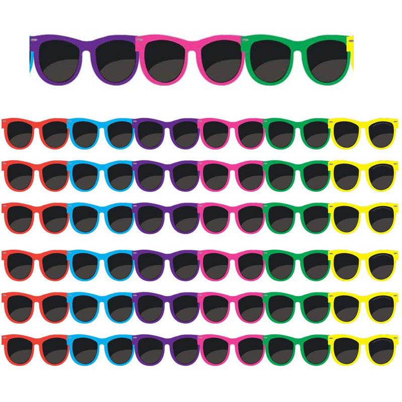 HYGLOSS - Sunglasses Die-Cut Border, 12 Strips/36 Feet Per Pack, 6 Packs