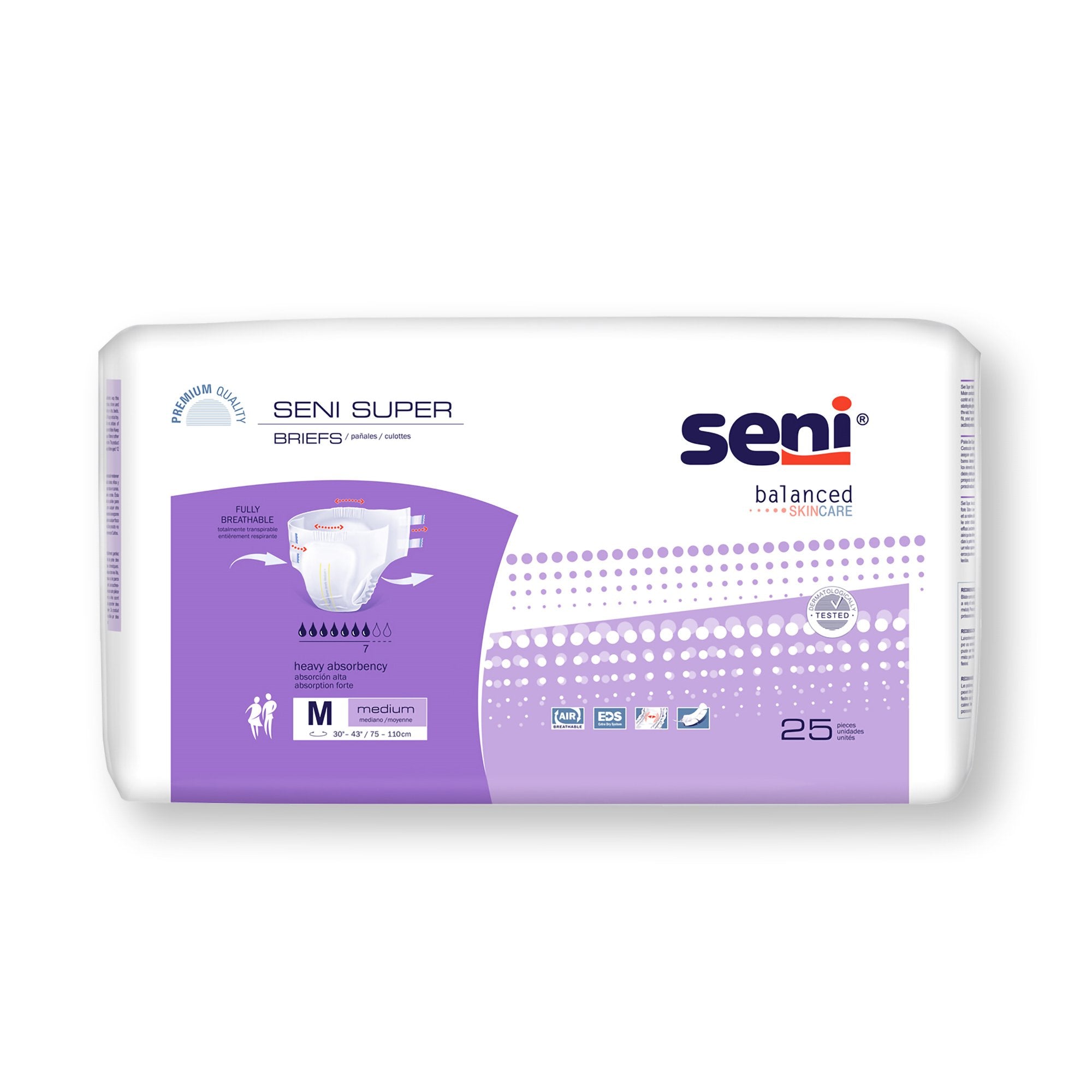 TZMO USA Inc - Unisex Adult Incontinence Brief Seni® Super Medium Disposable Heavy Absorbency [25/PK]