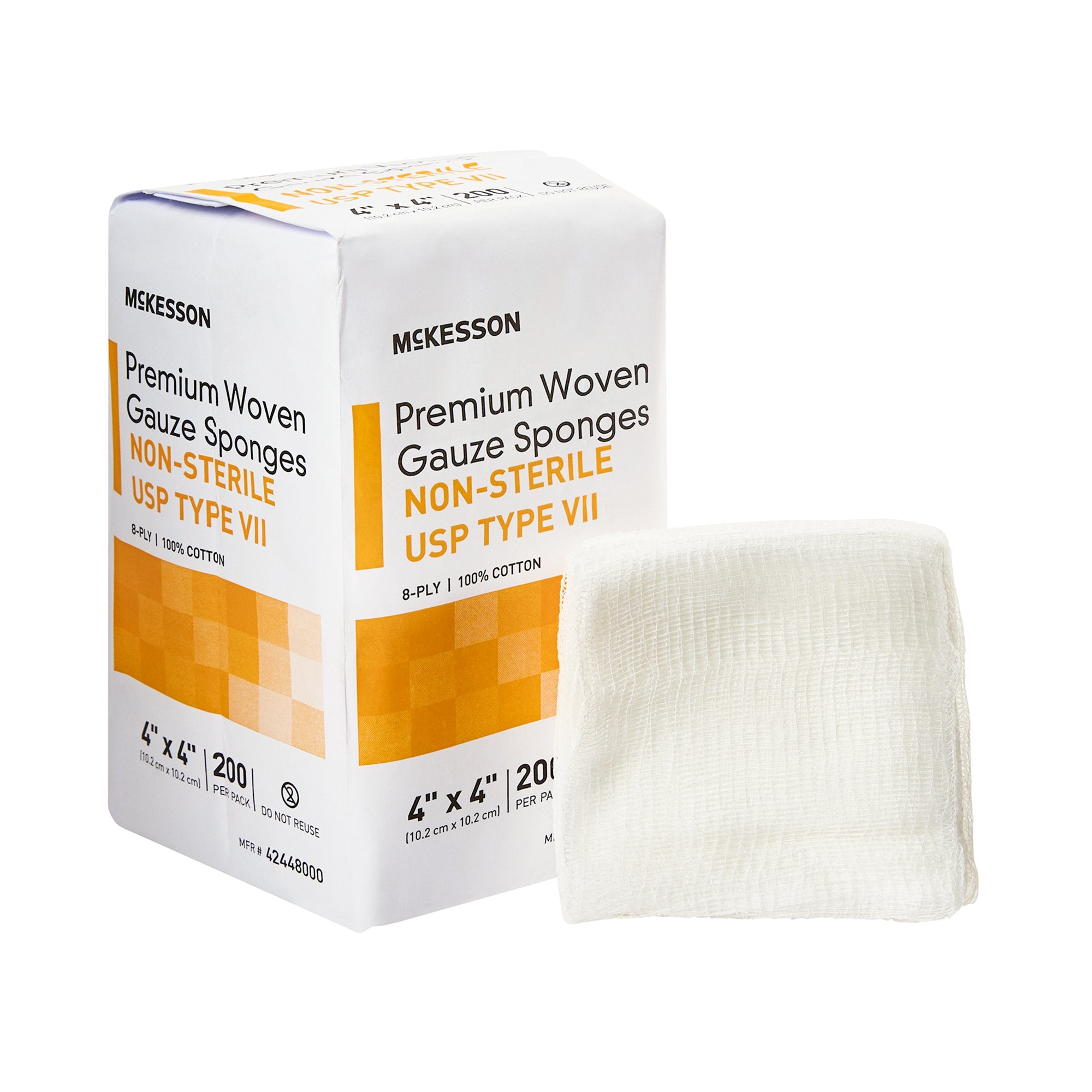 McKesson Brand - Gauze Sponge McKesson 4 X 4 Inch 8-Ply NonSterile 200 per Pack [200/PK]