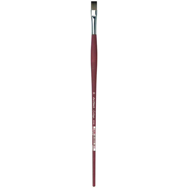 COLLEGE Student Brush, Synthetic, Acrylic & Oil, Flat, Series 8740, Size 10
