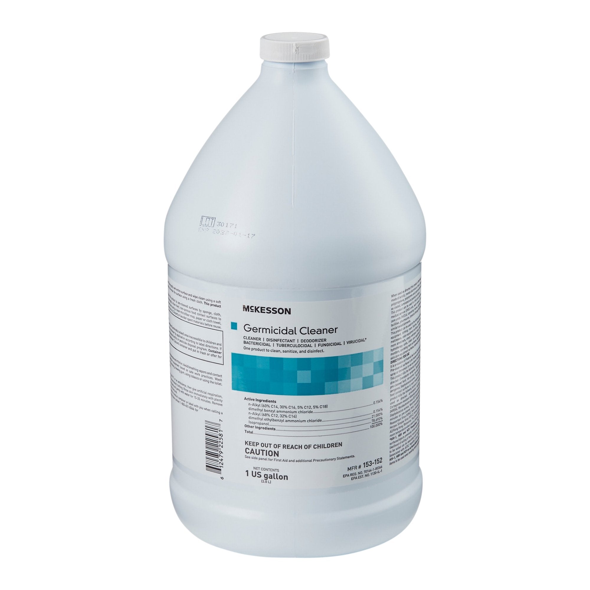 McKesson Brand - McKesson Surface Disinfectant Cleaner Alcohol Based Manual Pour Liquid 1 gal. Jug Alcohol Scent NonSterile [1/EA]