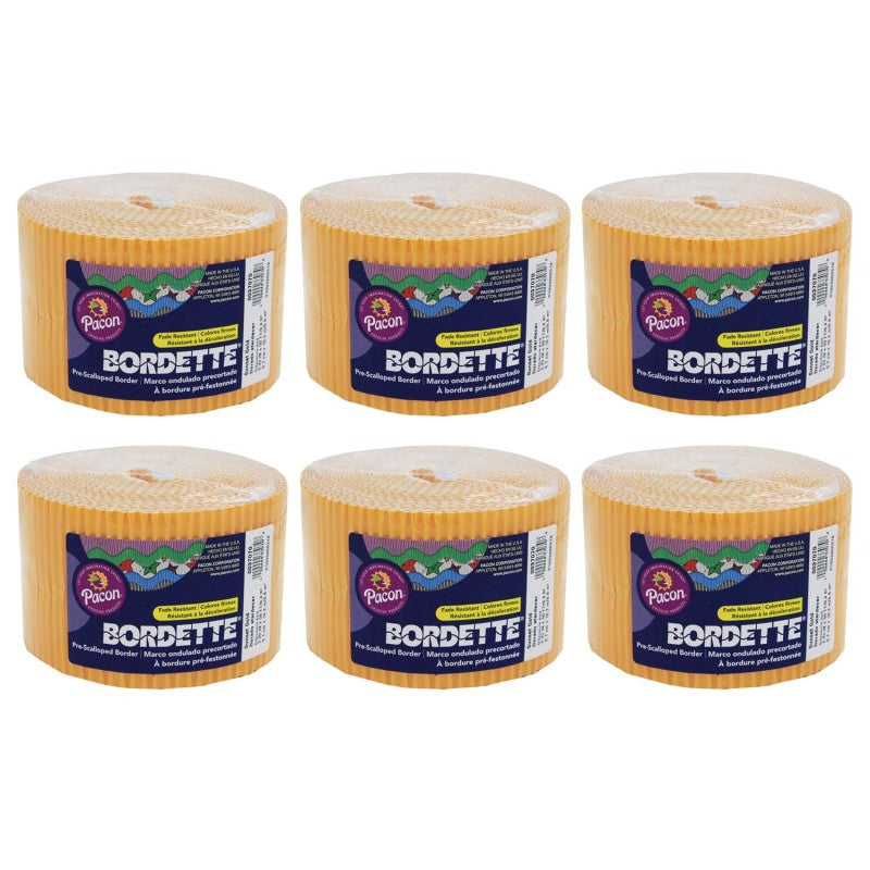 BORDETTE - Decorative Border, Sunset Gold, 2-1/4" x 50', 6 Rolls