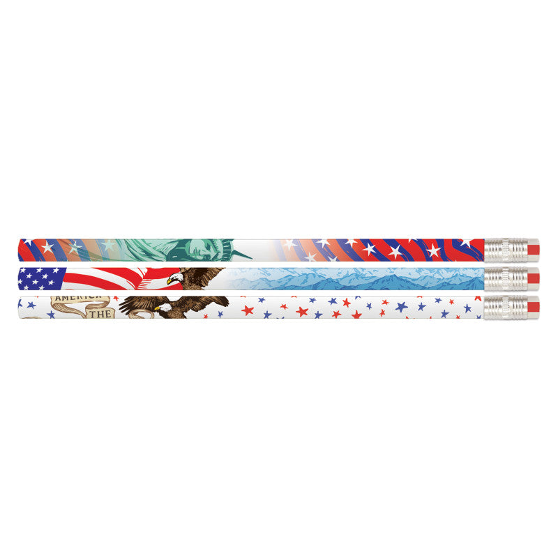 America The Beautiful Motivational Pencils, Pack of 12