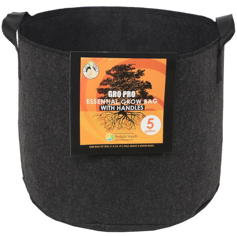 GRO PRO ROUND - Gro Pro Round 21 in. H Fabric Grow Bag Planter Black