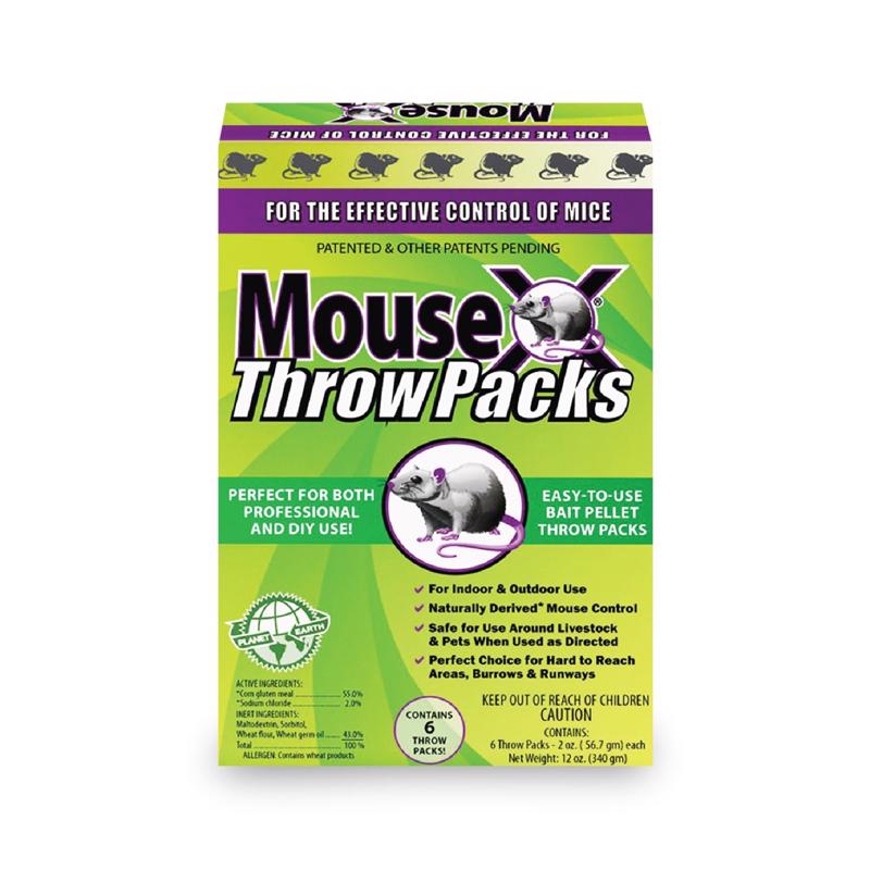 MOUSEX - MouseX Non-Toxic Bait Pellet Throw Pack For Mice 12 oz 6 pk