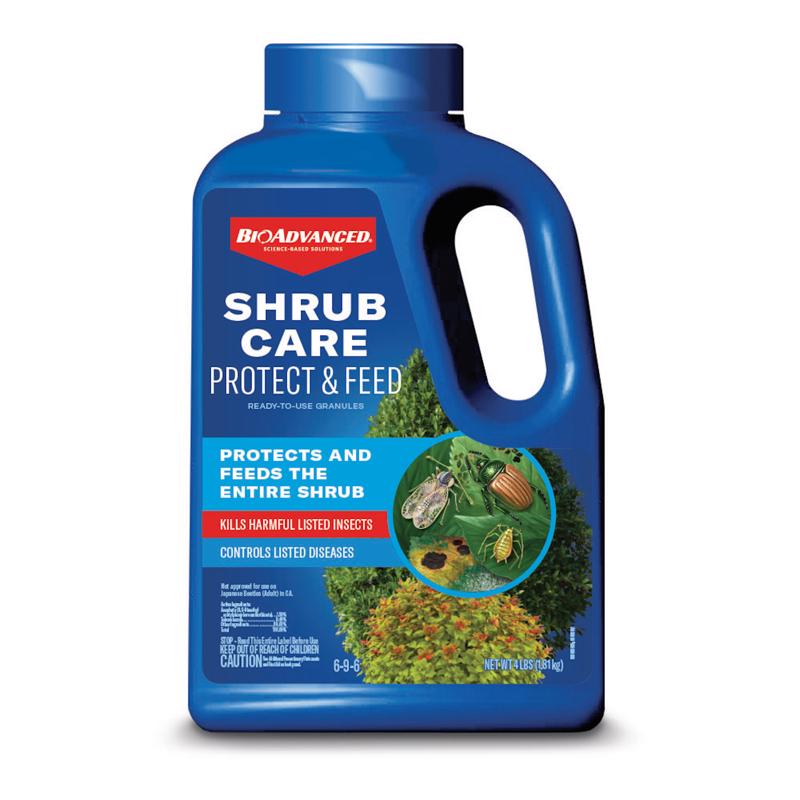 BIOADVANCED - BioAdvanced Shrub Care Shrubs/Trees/Vegetables 6-9-6 Plant Fertilizer 4 lb - Case of 6